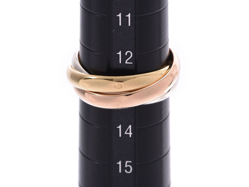 Cartier Trinitling 3 Color #53 Ladies YG/WG/WG/WG/WG/PG 7.6g ring A-rank, CARTIER, used in used silver carrot.