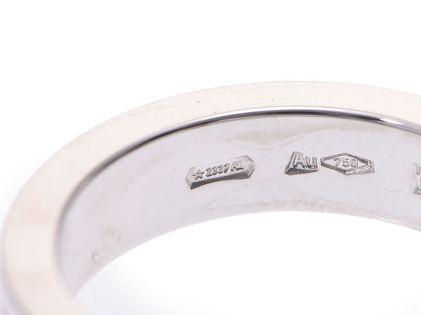 ブルガリ ダブルロゴリング 1Pダイヤ #6 レディース WG 6.0g 指輪 Aランク 美品 BVLGARI 中古 銀蔵