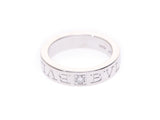 Bvlgari Double Logo Ring 1P Diamond #6 Ladies WG 6.0g Ring A Rank Good Condition BVLGARI Used Ginzo