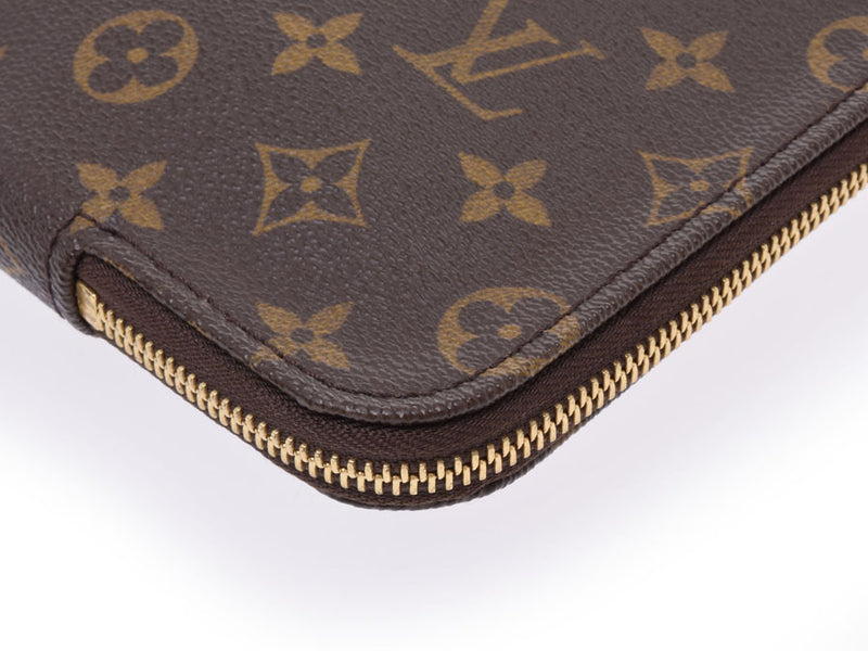 Louis Vuitton Monogram Posh Documan Brown M53457 Men's Women's Genuine Leather AB Rank Document Case LOUIS VUITTON Used Ginzo
