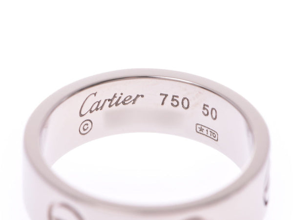 カルティエ ラブリング #50 メンズ レディース WG 7.1g 指輪 Aランク 美品 CARTIER ギャラ 中古 銀蔵