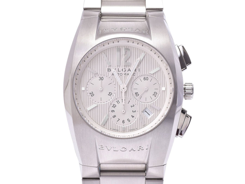 BVLGARI ブルガリ エルゴン クロノグラフ EG40C6SCH メンズ SS 腕時計 自動巻き 白文字盤 新品 銀蔵