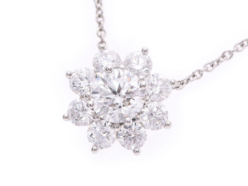 5.8 g of Harry Winston sunflower necklace Lady's Pt950 diamond 0.72ct A rank beauty product HARRY WINSTON box guarantee used silver storehouse