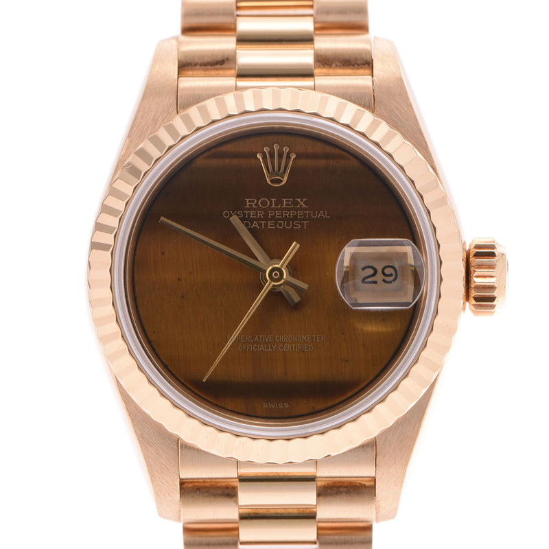 ROLEX Rolex Datejust 69178 Ladies WG/SS Watch Automatic Winding Tiger Eye Dial A Rank Used Ginzo