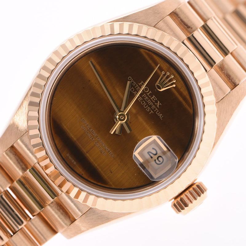 ROLEX Rolex Datejust 69178 Ladies WG/SS Watch Automatic Winding Tiger Eye Dial A Rank Used Ginzo