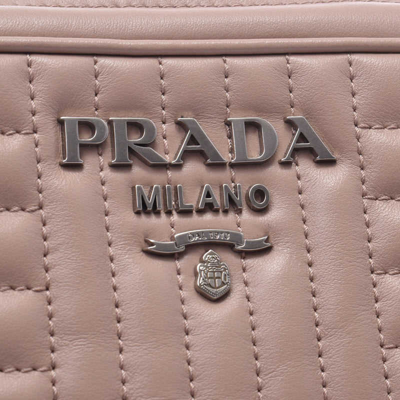 Prada Diagram Pink Beige Women s Shoulder Bag 1BH083 PRADA Used