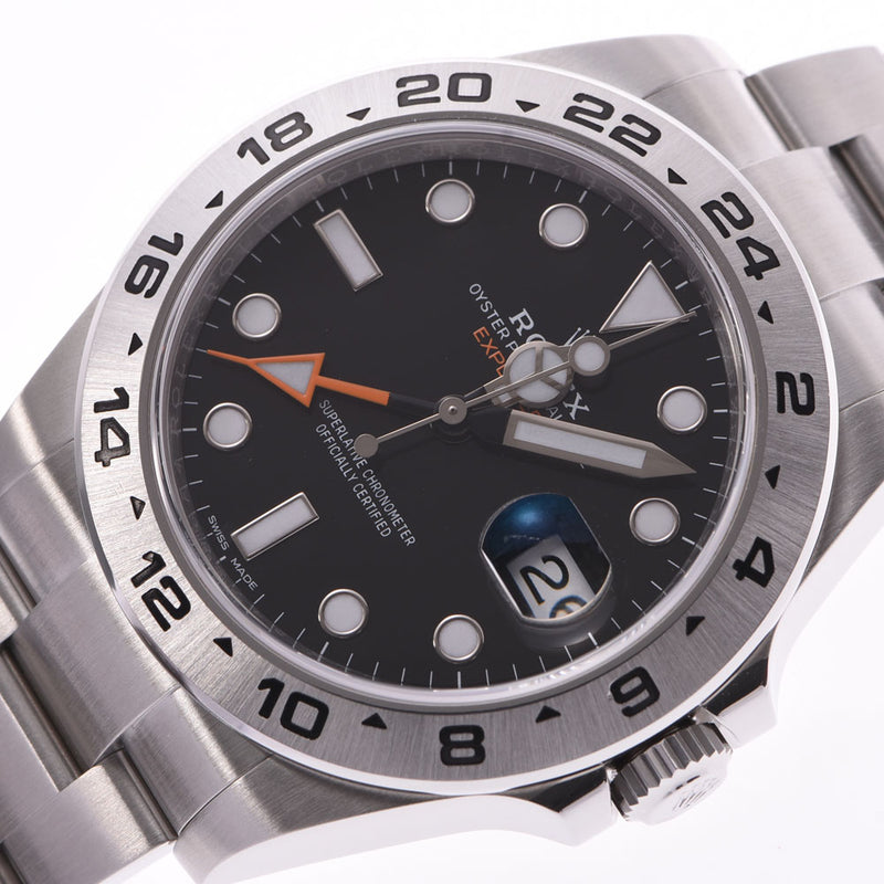 ROLEX ロレックス エクスプローラー2 216570 メンズ SS 腕時計 自動巻き 黒文字盤 Aランク 中古 銀蔵