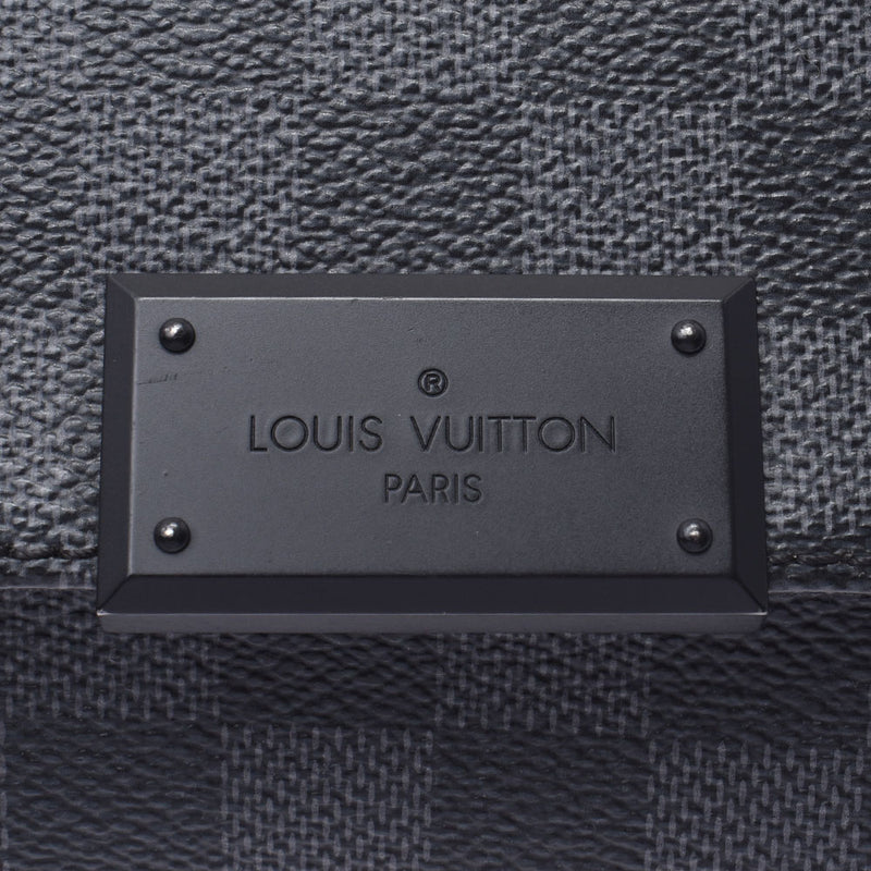 LOUIS VUITTON Louis Vuitton Grafit District PM Damier Black/Grey Men's Damier Grafite Canvas Shoulder Bag N41260 Used