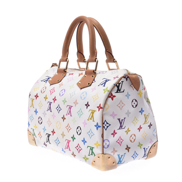 LOUIS VUITTON路易威登Multicolor Speedy 30 Bron（White）M92643女士手提包B等级二手Ginzo