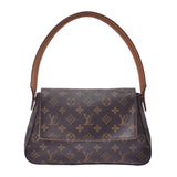 LOUIS VUITTON Louis Vuitton monogram mini-looping brown M51147 Lady's monogram canvas one shoulder bag B rank used silver storehouse