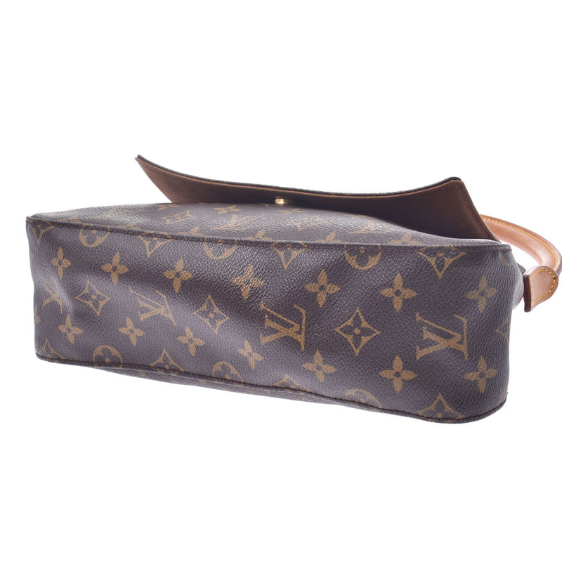 LOUIS VUITTON Louis Vuitton monogram mini-looping brown M51147 Lady's monogram canvas one shoulder bag B rank used silver storehouse