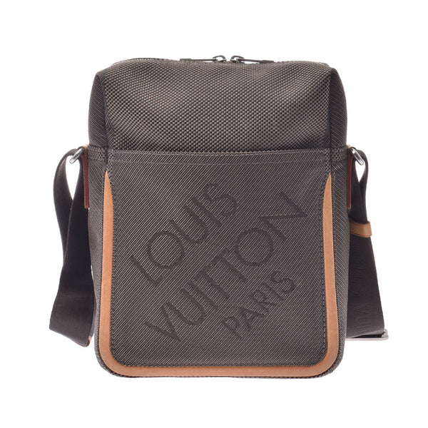 LOUIS VUITTON路易威登Damier Jean Citadan PM M93040男士Damier Jean帆布肩背包B等级二手Ginzo