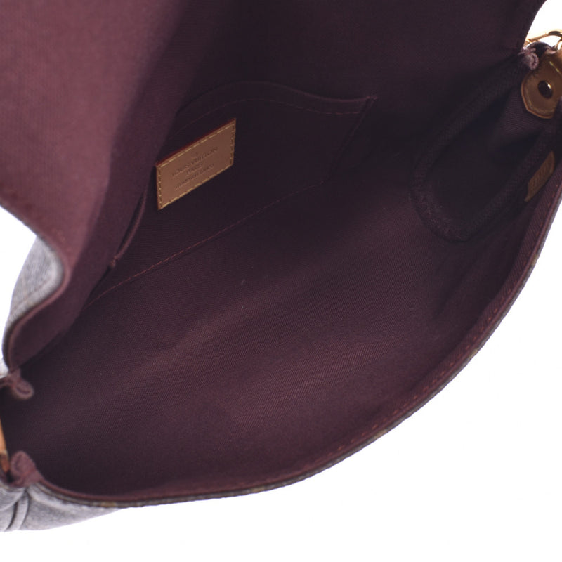 路易威登路易威登会标faybolit毫米2WAY袋棕色M40718妇女会标帆布肩包B级使用银