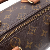 25 LOUIS VUITTON Louis Vuitton monogram speedy brown M41528 Lady's monogram canvas handbag B ranks used silver storehouse