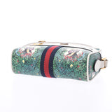 GUCCI officia Japan limited Higuchi Yuko green / white 517350 Womens PVC / leather shoulder bag unused silver stock