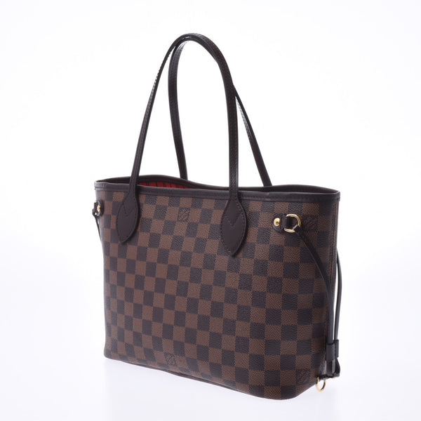 LOUIS VUITTON路易威登Damier Neverfull PM棕色N41359女士Damier帆布手提包A级二手Ginzo