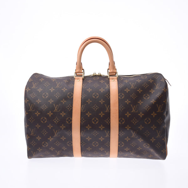 LOUIS VUITTON Louis Vuitton, the Keeper 45, M41428, M41428, the canvas, the canvas, the canvas, the canvas, the bag, AB, used, used silver.