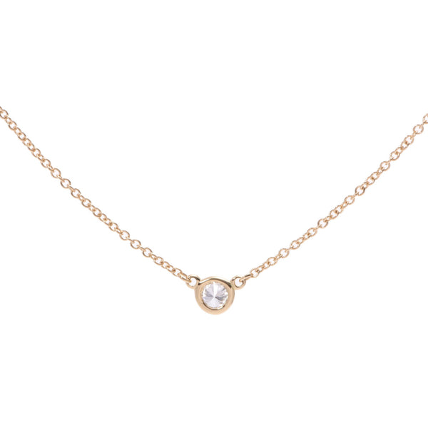 TIFFANY&Co.蒂芙尼拜耳一粒钻石项链女士K18YG项链A等级二手银藏