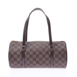 LOUIS VUITTON ルイヴィトン ダミエ パピヨンGM ブラウン N51303 レディース ダミエキャンバス レザー ハンドバッグ Aランク 中古 銀蔵