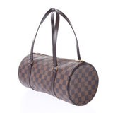 LOUIS VUITTON ルイヴィトン ダミエ パピヨンGM ブラウン N51303 レディース ダミエキャンバス レザー ハンドバッグ Aランク 中古 銀蔵