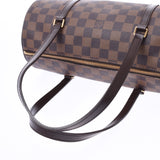 LOUIS VUITTON ルイヴィトン ダミエ パピヨンGM ブラウン N51303 レディース ダミエキャンバス レザー ハンドバッグ Aランク 中古 銀蔵