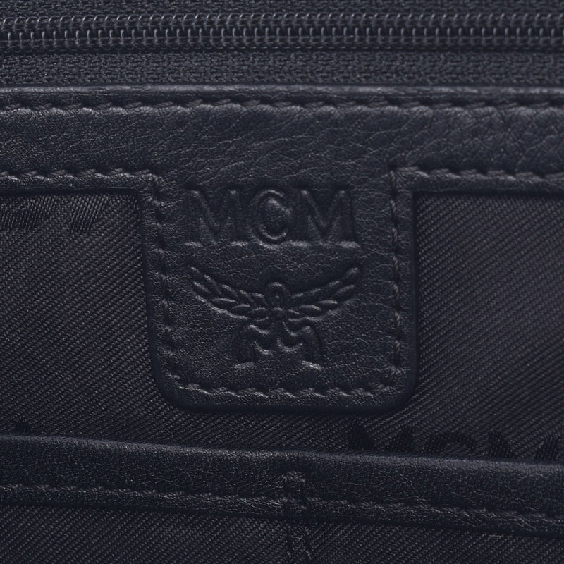 MCM Emsieem,Black,Unisex,Leather,Clutchbag B-Rank,使用银器。