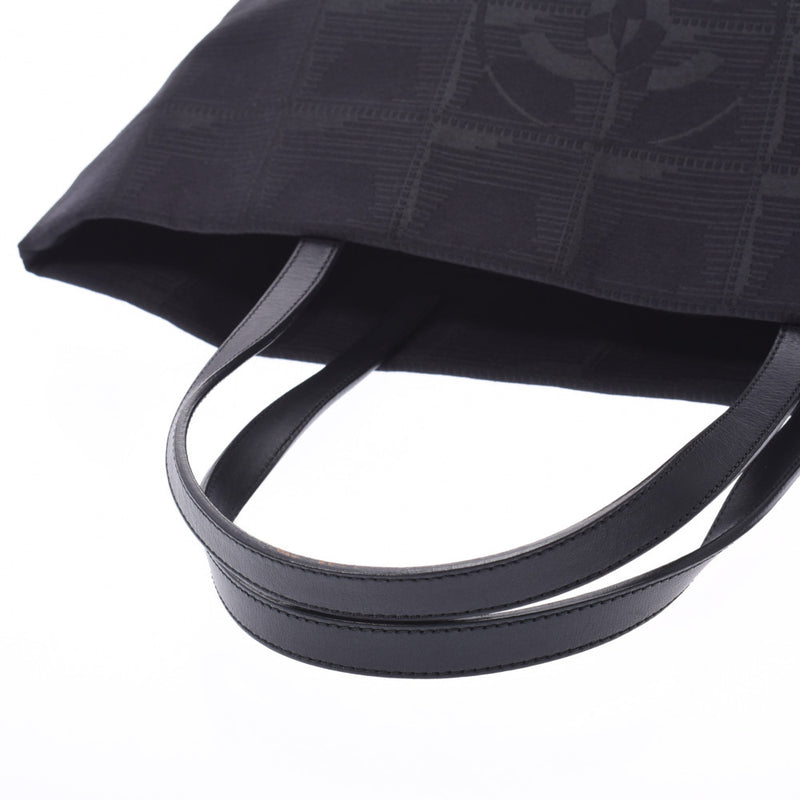 香奈儿香奈儿新旅行线手提包毫米新黑色中性尼龙/皮革手提包AB排名使用银