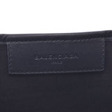 BALENCIAGA バレンシアガネイビーカバス S black Lady's canvas handbag A rank used silver storehouse