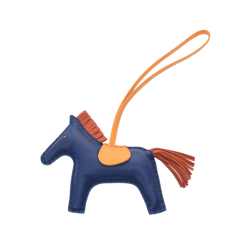 HERMES爱马仕（Hermes）Rodeo MM Horse Motif Blue Safir / Sable / Carnelian Unisex Anew Milo Charm Unused Ginzo