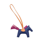 HERMES Hermes Rodeo PM Horse-shaped Blue Safir/Rose Purple/Sable A engraved (around 2017) Unisex Anyomi Milo Charm Unused Ginzo