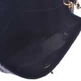 CHANEL シャネルチェーンショルバーバッグ black gold metal fittings Lady's satin shoulder bag AB rank used silver storehouse