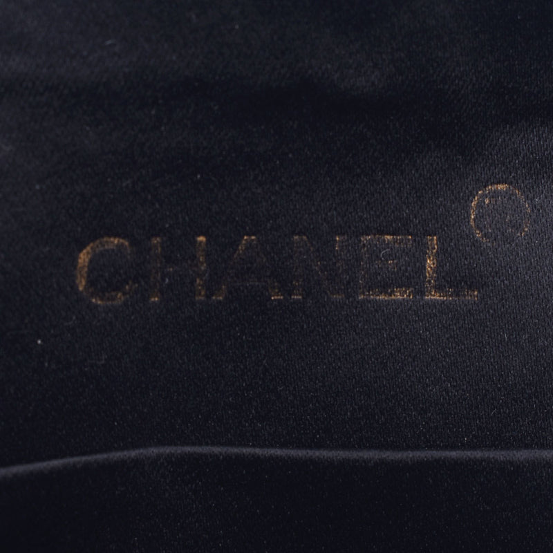CHANEL シャネルチェーンショルバーバッグ black gold metal fittings Lady's satin shoulder bag AB rank used silver storehouse