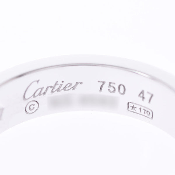 CARTIER Cartier Mini-Ravling 1P Diamond #47 7: Ladies K18WG Ring Ring A Rank A Rank Used Ginzō