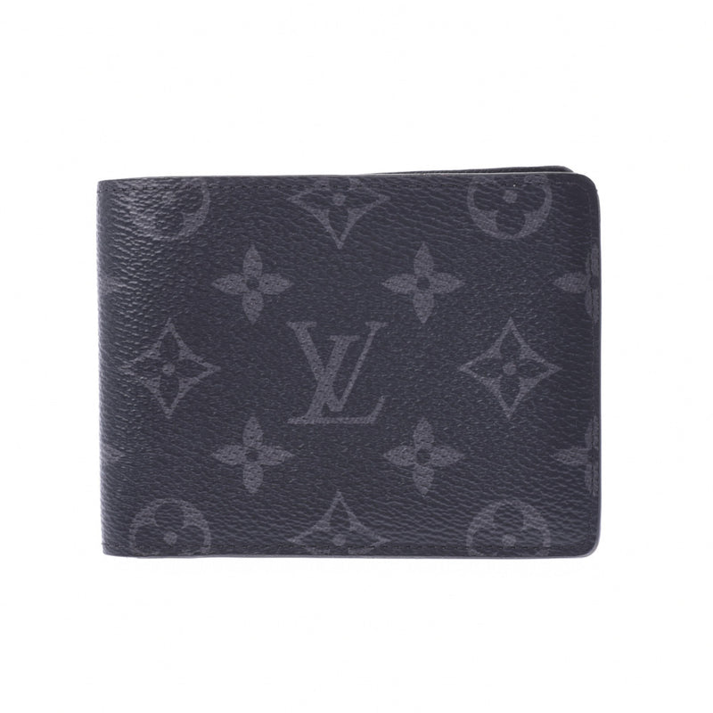 Louis Vuitton Monogram eclipse PON feuille multiple black / Gree m61695 Mens Wallet