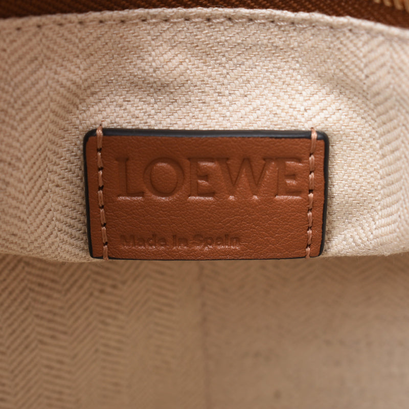 LOEWE Loewe 拼图袋 2WAY 袋棕色/黑色 309.62.S20 女士杂草 /皮革手袋 A 级二手银藏