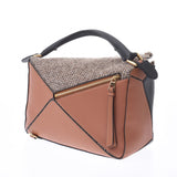 LOEWE Loewe Puzzle Bag 2WAY Bag Brown/Black 309.62.S20 Ladies Tweed/Leather Handbag A Rank Used Ginzo