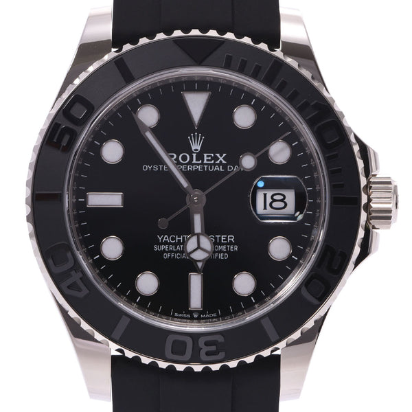 ROLEX劳力士[现金特价] Yacht-Master 42 226659男士WG /橡胶手表自动上链黑色表盘未使用Ginzo