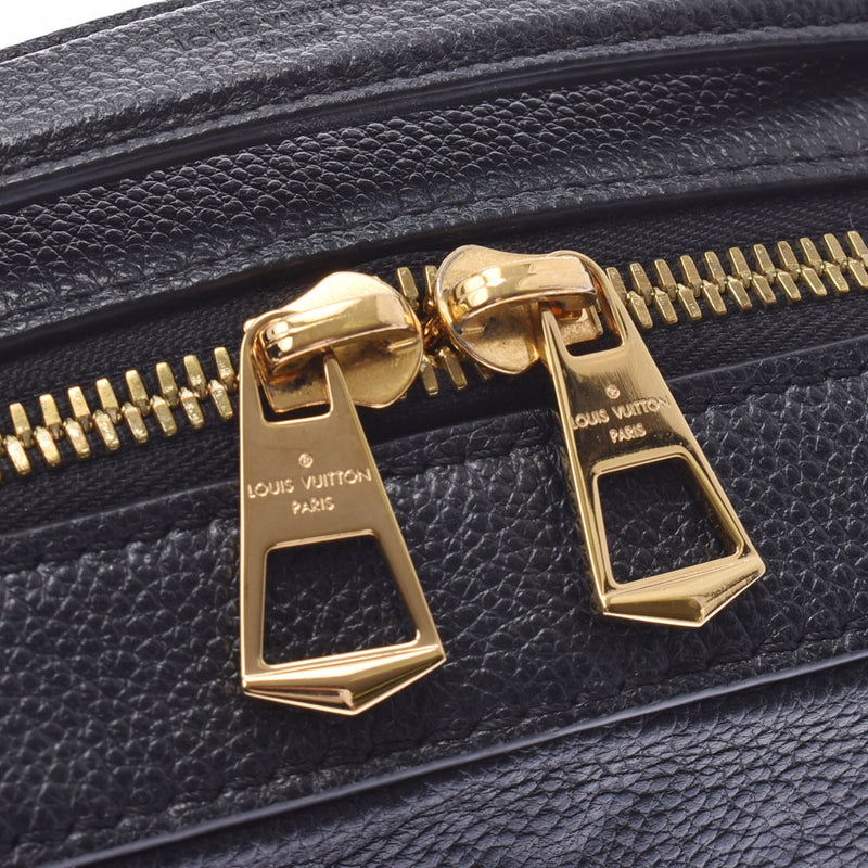 LOUIS Vuitton Louis Vuitton monogram ampanto santonju black M44593 women's shoulder bag AB rank used silver stock
