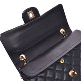 CHANEL シャネル マトラッセ チェーンショルダーバッグ 二重蓋 黒 ゴールド金具 レディース ラムスキン ショルダーバッグ Bランク 中古 銀蔵