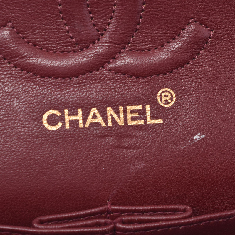 CHANEL シャネル マトラッセ チェーンショルダーバッグ 二重蓋 黒 ゴールド金具 レディース ラムスキン ショルダーバッグ Bランク 中古 銀蔵