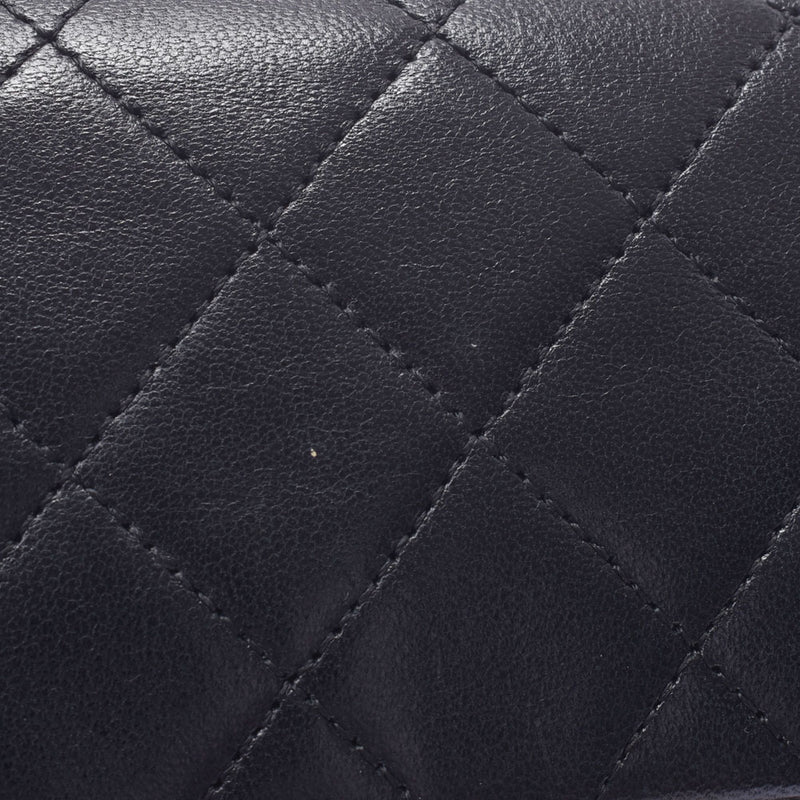 CHANEL シャネル マトラッセ チェーンショルダーバッグ 二重蓋 黒 ゴールド金具 レディース ラムスキン ショルダーバッグ Bランク 中古 銀蔵