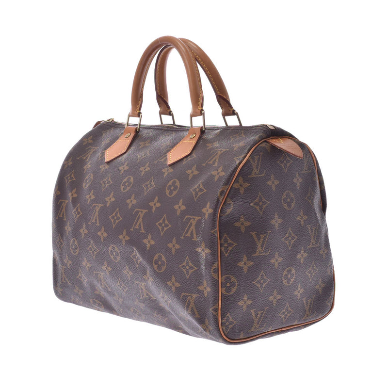 LOUIS Vuitton Louis Vuitton monogram Speedy 30 USA made Brown M41526 unisex monogram canvas handbag B rank used silver stock