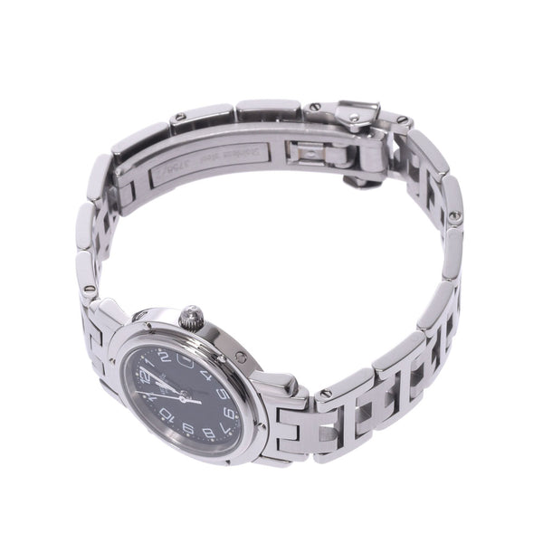 Hermes clipper cl4.210 Ladies SS Watch quartz black dial