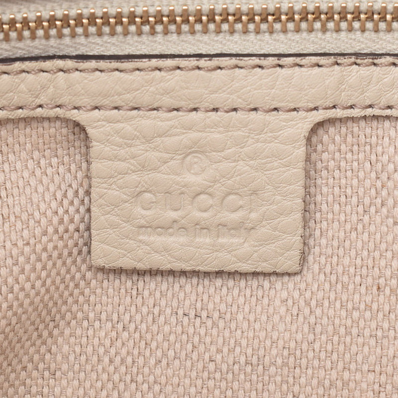 GUCCI Gucci Beige / Ivory 282315 Women's Bamboo GG Canvas Leather 2way Bag AB Rank Used Sinkjo