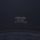 HERMES Hermes Squiboo MM Black Silver Metal Fittings □J Engraved (circa 2006) Unisex Twal Ash/Leather Handbag AB Rank Used Ginzo