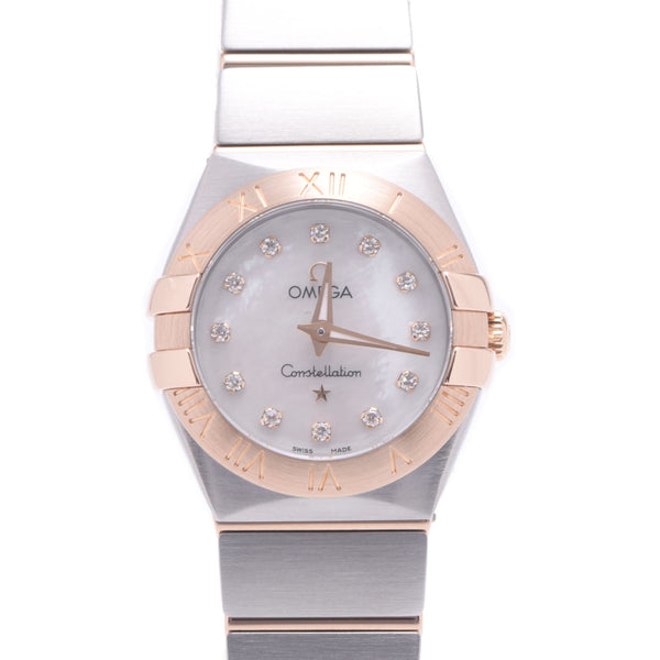 OMEGA Omega Constellation Blush 12P Diamond 123.20.24.60.55.001 Ladies PG/SS Watch Quartz Shell Dial A Rank Used Ginzo