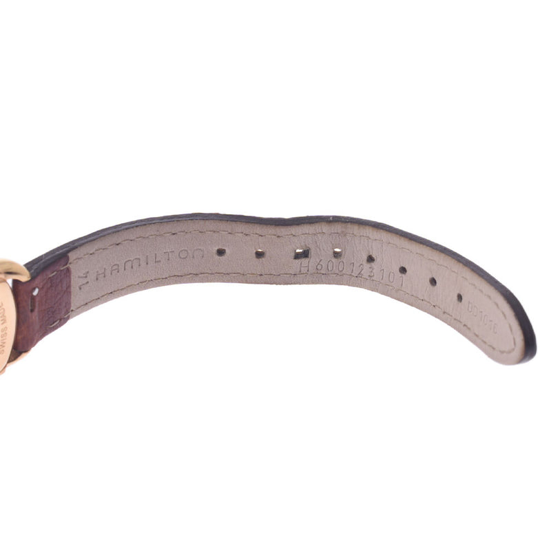 Hamilton Hamilton American Classic Bagley Women's GP / Leather Watch Quartz Silver Shaver AB Rank Used Silgrin