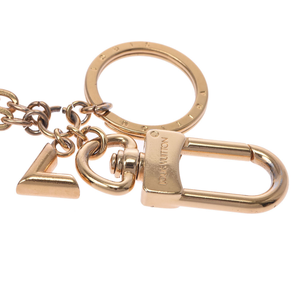 ルイヴィトンブルーミングフラワー バッグチャーム ブラウン/ピンク