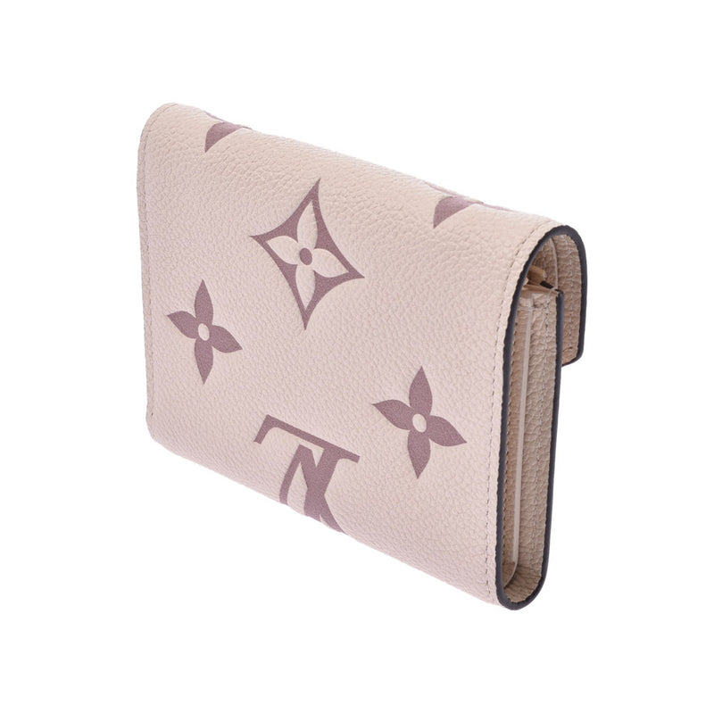 Louis Vuitton Louis Vuitton Monogram Amplit Portfoille Victorine Bicolor Gold Bracket M80086 Unisex Monogram Anplant Three Folded Wallet New Sanko