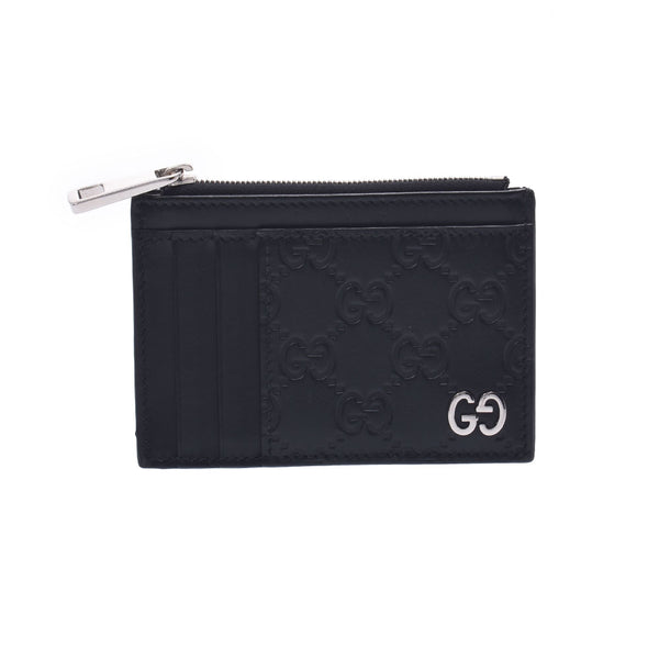 GUCCI Gucci Gucci Siamai Coin Case with Card Case Black 597560 Unisex Leather Pass Case AB Rank Used Sinkjo